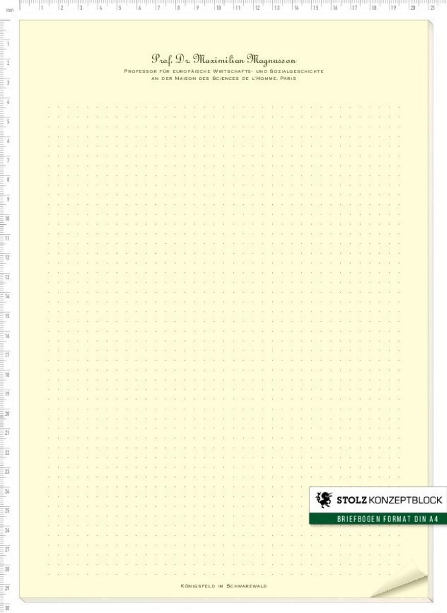STOLZ Konzeptblock A4 punktiert (Typo Upright)